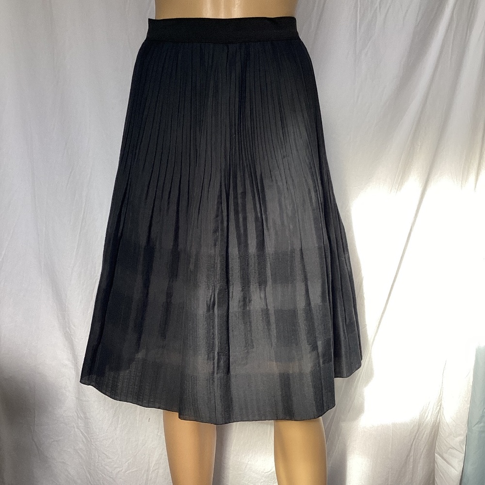 Anayi Pleated A-line Black Skirt Made in Japan 38 / 2